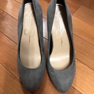 Jessica Simpson Grey Heels